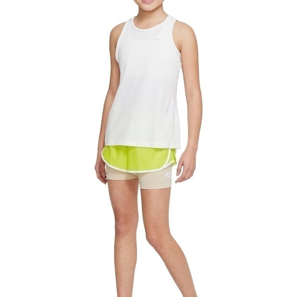 NIKE Girls' Dri-Fit Tempo 2-In-1 Training Shorts - Picture 1 of 7